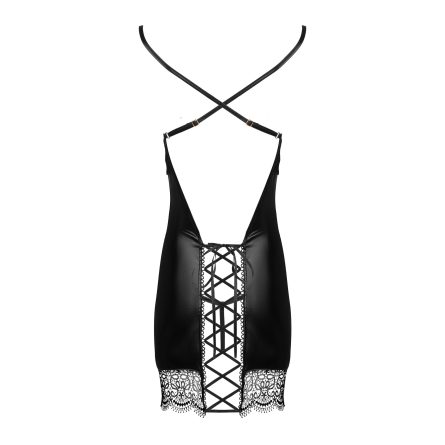 CAMISA DE NOITE E TANGA ADELIA PRETO BEAUTY NIGHT FASHION - Image 10