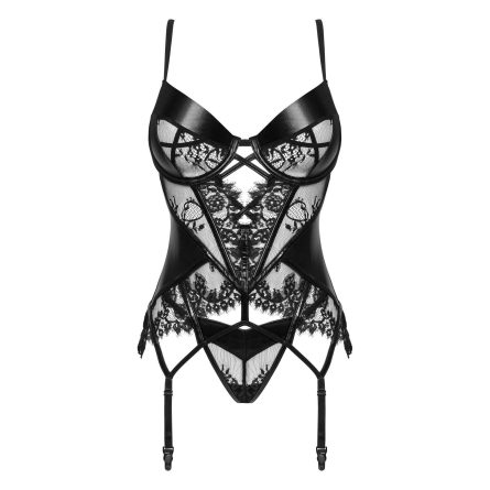 CORPETE E TANGA LEONELA PRETO BEAUTY NIGHT FASHION - Image 3