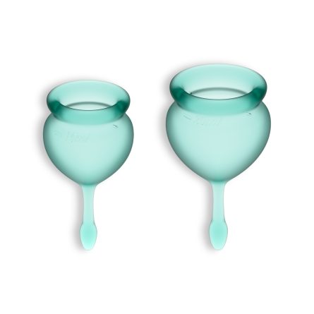 CONJUNTO DE 2 COPOS MENSTRUAIS FEEL GOOD SATISFYER VERDE ESCURO - Image 3