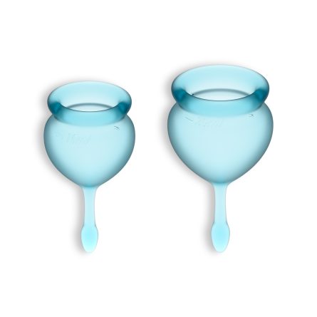 CONJUNTO DE 2 COPOS MENSTRUAIS FEEL GOOD SATISFYER AZUL CLARO - Image 3