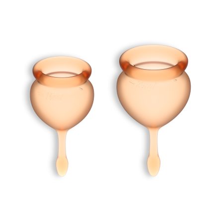 CONJUNTO DE 2 COPOS MENSTRUAIS FEEL GOOD SATISFYER LARANJA - Image 3