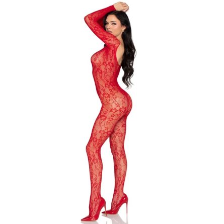 BODY DE RENDA FLORAL 89366 LEG AVENUE (VERMELHO) | T. ÚNICO - Image 4