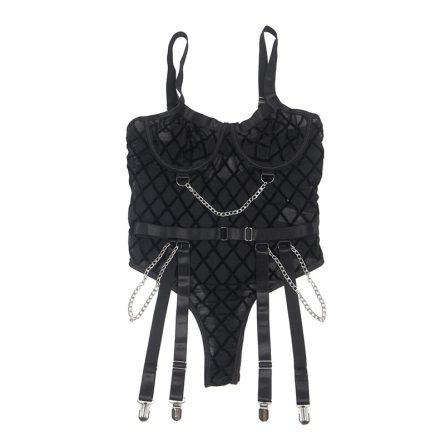 BODY COM CORRENTES + LIGAS 954260 (PRETO) | S/M - Image 7